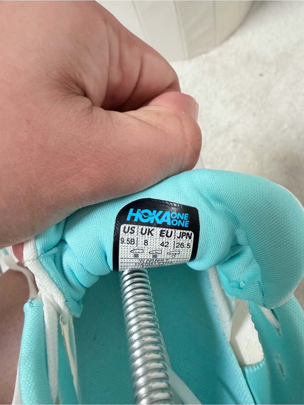 HOKA ONE ONE Arahi 7 Women's Running Shoes - White / Aqua / Rose Gold - Size 9.5 - Picture 3 of 8